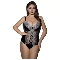 JSY 062 - conjunto de lencería negro con cordones (XL-2XL)