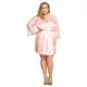 JSY 067 - conjunto babydoll rosa (XL-2XL)