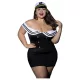 JSY 104 - disfraz de marinero negro (talla XL-2XL)