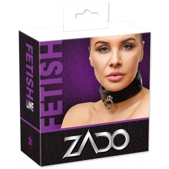 ZADO - collar de cuero - negro