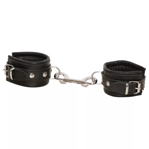 ZADO - esposas de cuero para muñeca con mosquetón - negro