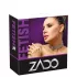 ZADO - collar de cuero con cadena para juegos de bondage (negro)