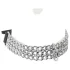 ZADO - collar de cuero con cadena para juegos de bondage (negro)