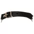 ZADO - collar de cuero con cadena para juegos de bondage (negro)