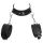 ZADO - collar de cuero con esposas - negro