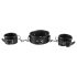 ZADO - Collar de cuero con grillete (negro)