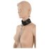 ZADO - Juego de esposas de cuero para cuello, muñecas y tobillos (negro)