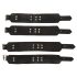 ZADO - Set de ataduras de cuero para cama (negro)