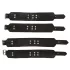 ZADO - set de ataduras para cama - cuero negro