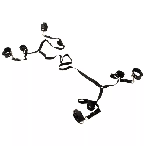 ZADO - set de ataduras para cama - cuero negro