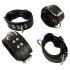 ZADO - set de ataduras para cama - cuero negro