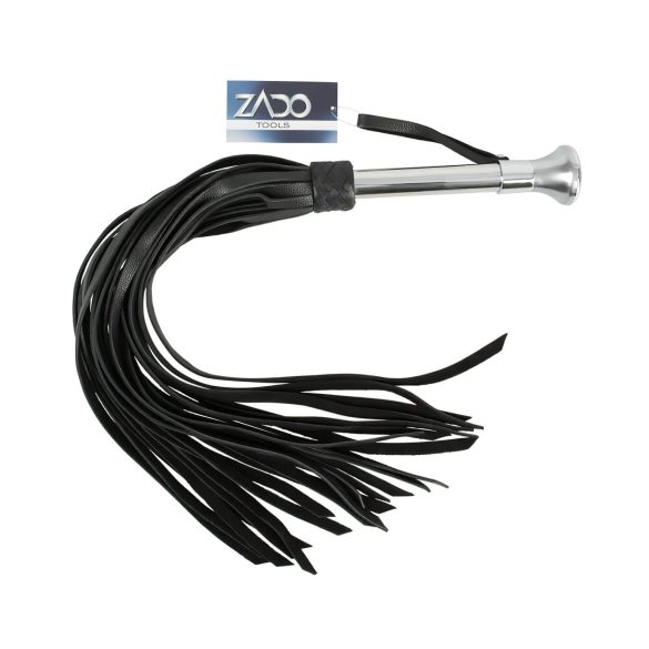 ZADO - látigo de cuero largo y poderoso (negro)