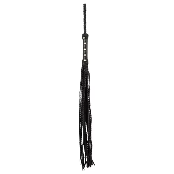 ZADO - Látigo trenzado de cuero con 9 tiras (negro)