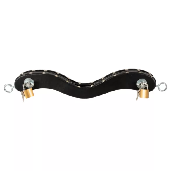 ZADO - cepo para testículos con revestimiento de cuero (negro)