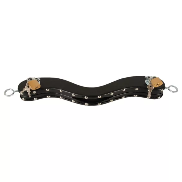 ZADO - cepo para testículos con revestimiento de cuero (negro)