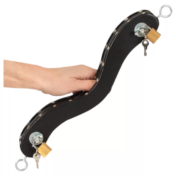 ZADO - cepo para testículos con revestimiento de cuero (negro)