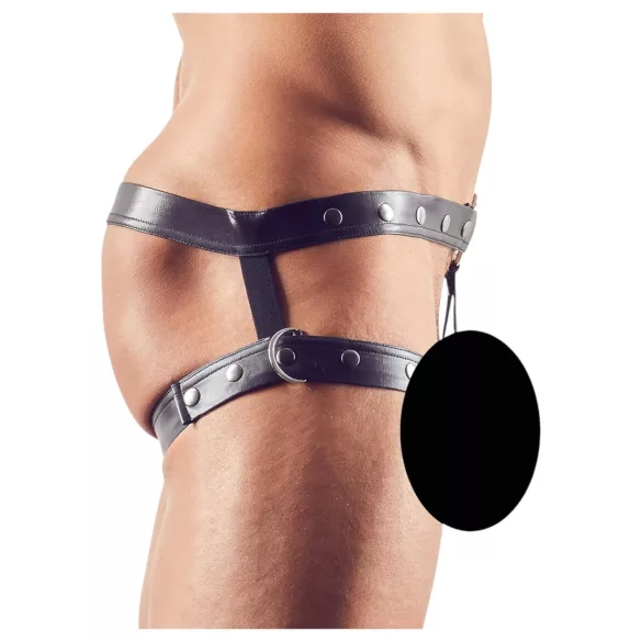 Svenjoyment - arnés con anillo para pene - negro - talla M/L