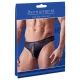 Svenjoyment - tanga hombre brillante con strass y cremallera - negro - L