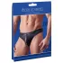 Svenjoyment - tanga hombre brillante con strass y cremallera - negro - XL