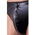 Svenjoyment - tanga hombre brillante con strass y cremallera - negro - XL
