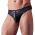 Svenjoyment - Tanga brillante para hombre con cremallera y strass (negro) - 2XL