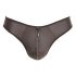 Svenjoyment - Tanga brillante para hombre con cremallera y strass (negro) - 2XL