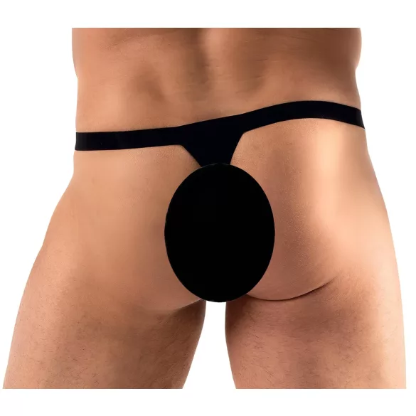 Svenjoyment - tanga masculino negro con strass - L