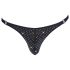 Svenjoyment - Tanga para Hombre con Estrás (Negro) - XL