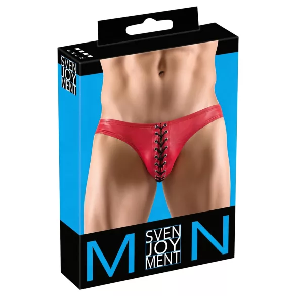 Svenjoyment - bóxer de hombre con cordones - negro/rojo