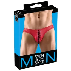 Svenjoyment - bóxer de hombre con cordones - negro/rojo - M
