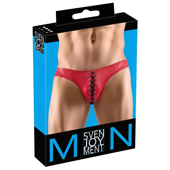 Svenjoyment - bóxer de hombre con cordones - negro/rojo - M