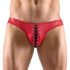 Svenjoyment - Calzoncillo masculino negro con cordones (rojo) - L