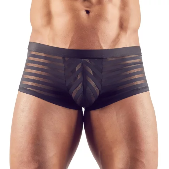 Boxer transparente de rayas - negro