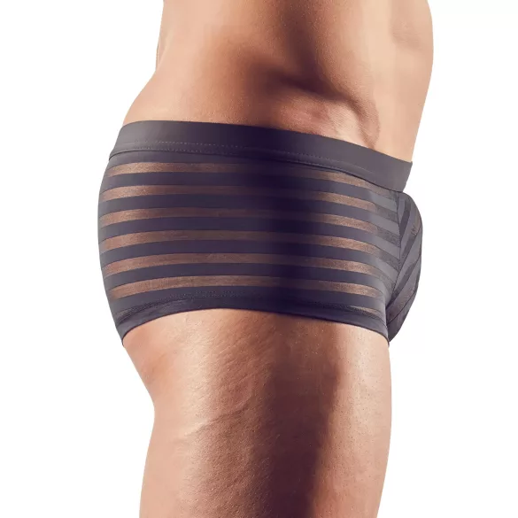 Boxer transparente de rayas - negro