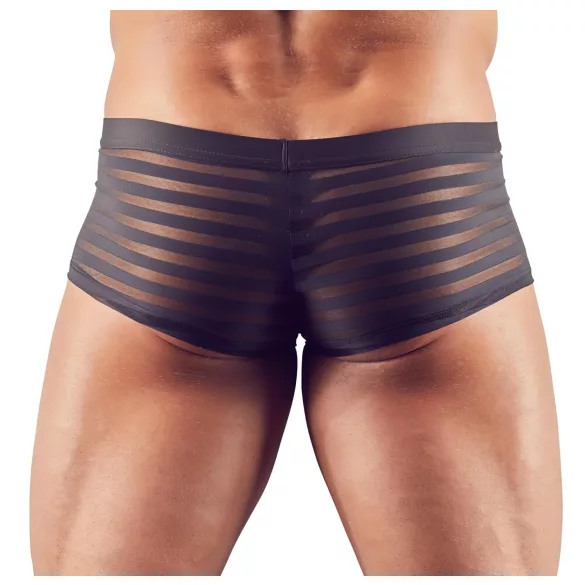 Boxer transparente de rayas - negro