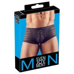 Boxer transparente de rayas - negro - M