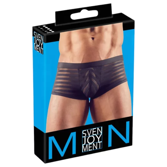 Boxer transparente de rayas - negro - XL