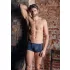 NEK - bóxer masculino - encaje y cordones - negro y azul - L