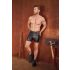 NEK - Pantalones cortos para hombre con cierre de metal (negro)