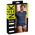 NEK - camiseta masculina azul con encaje negro y cordones - L