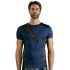 NEK - camiseta masculina azul con encaje negro y cordones - L