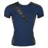 NEK - camiseta masculina azul con encaje negro y cordones - L
