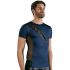 NEK - camiseta masculina azul con encaje negro y cordones - L