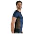 NEK - camiseta masculina azul con encaje negro y cordones - L