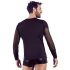 NEK - Camiseta negra manga larga cruzada para hombre