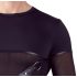 NEK - Camiseta negra manga larga cruzada para hombre