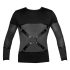 NEK - Camiseta negra manga larga cruzada para hombre