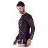 NEK - Camiseta negra manga larga cruzada para hombre - M