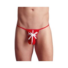   Ajándék - tanga masculina navideña - microfibra roja - talla S-L