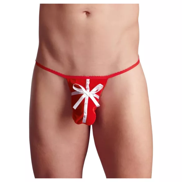 Tanga roja navideña de regalo para hombre (tallas S-L)